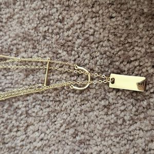 INC Gold-Tone Tag Layered Pendant Necklace